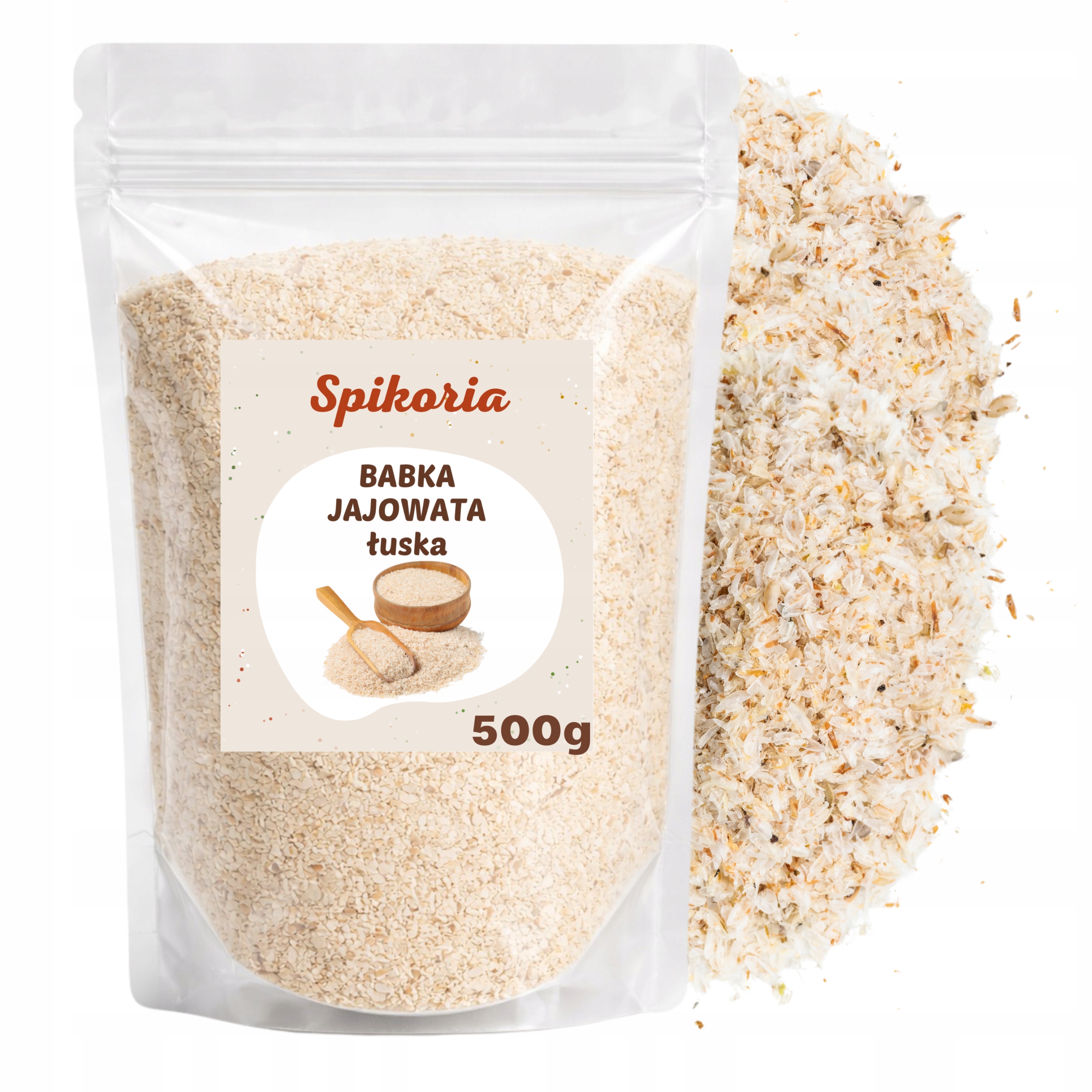 BABKA JAJOWATA łuska 500g Psyllium Husk Błonnik Naturalny wege Keto Witalny - obrazek 2