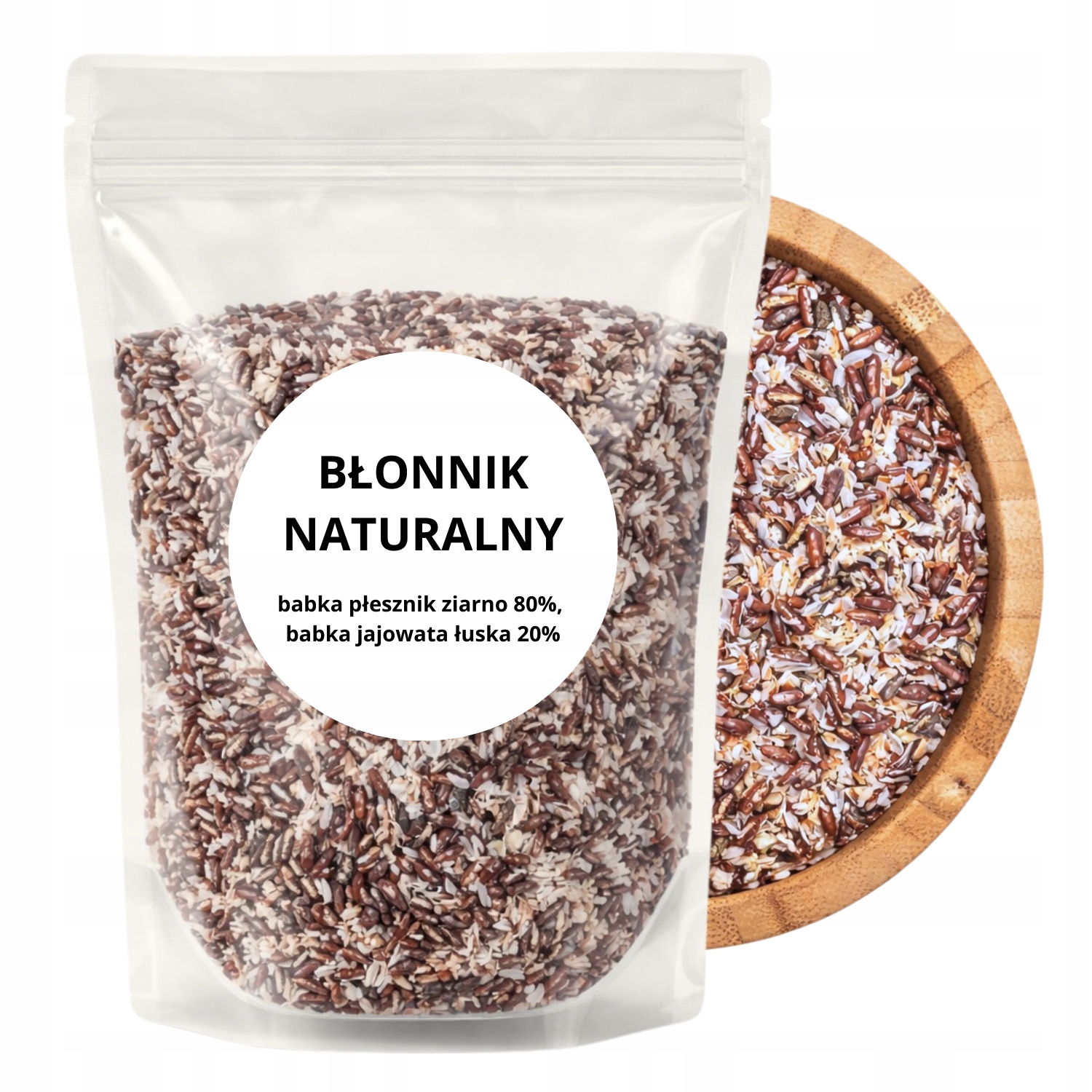 BŁONNIK NATURALNY 1kg Witalny Babka płesznik + Babka jajowata Spikoria - obrazek 2