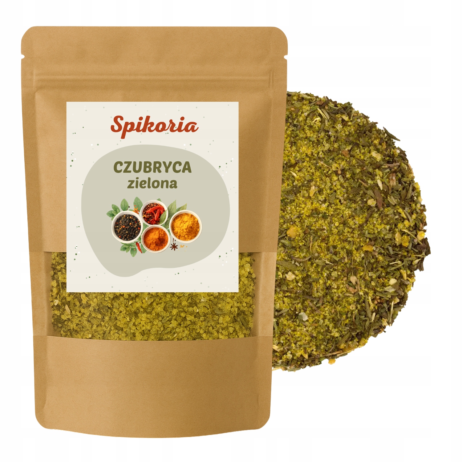 Czubryca zielona 100g aromatyczna przyprawa do sałatek mięs Spikoria - obrazek 3