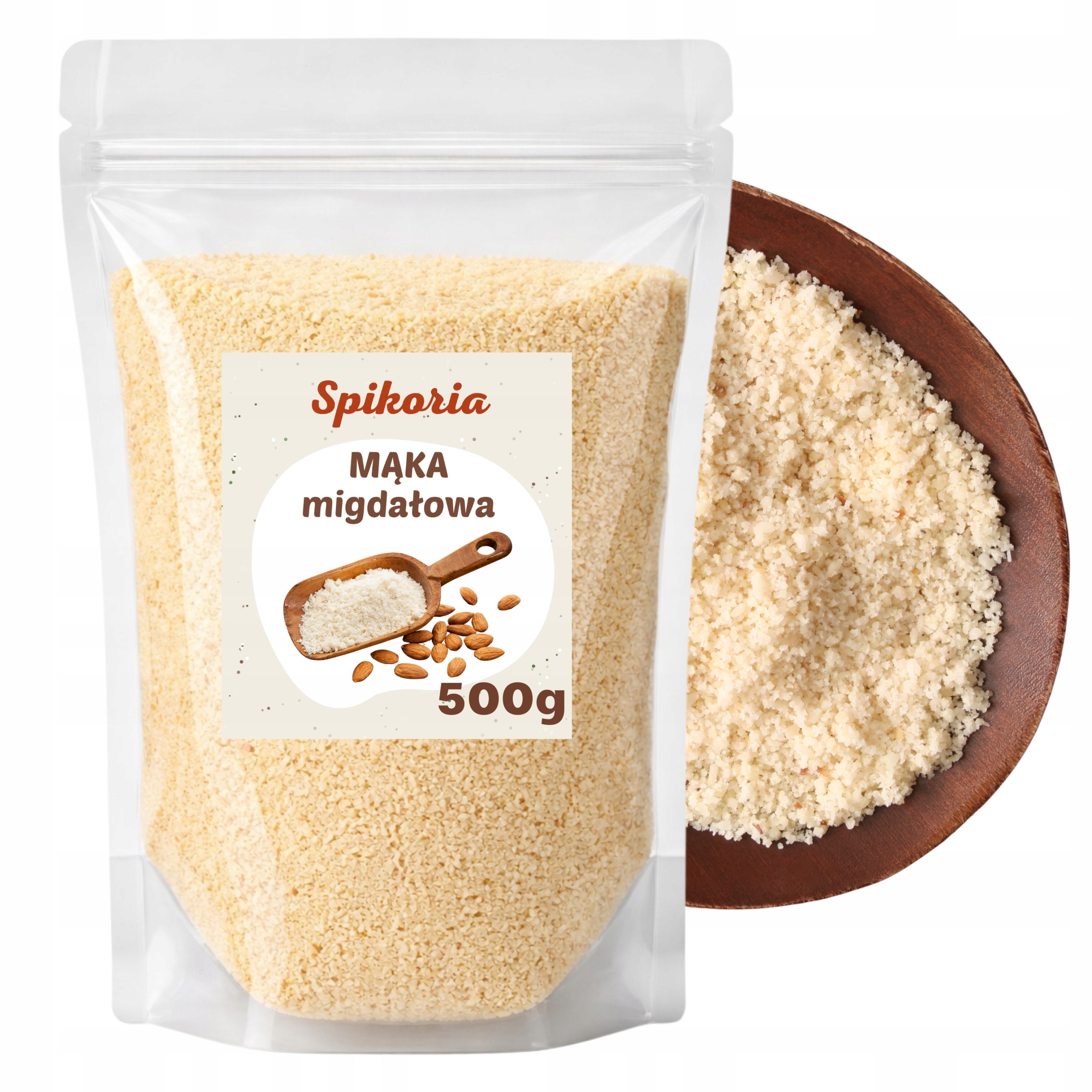 MĄKA MIGDAŁOWA BEZ SKÓRKI 500g Mielone migdały naturalna dieta keto - obrazek 2