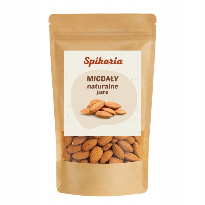 MIGDAŁY NATURALNE JASNE 500g Kalifornijskie duże świeże całe Spikoria