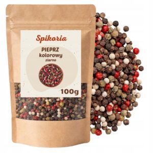 PIEPRZ KOLOROWY ZIARNISTY 100g Aromatyczny naturalny ziarno jakość Spikoria