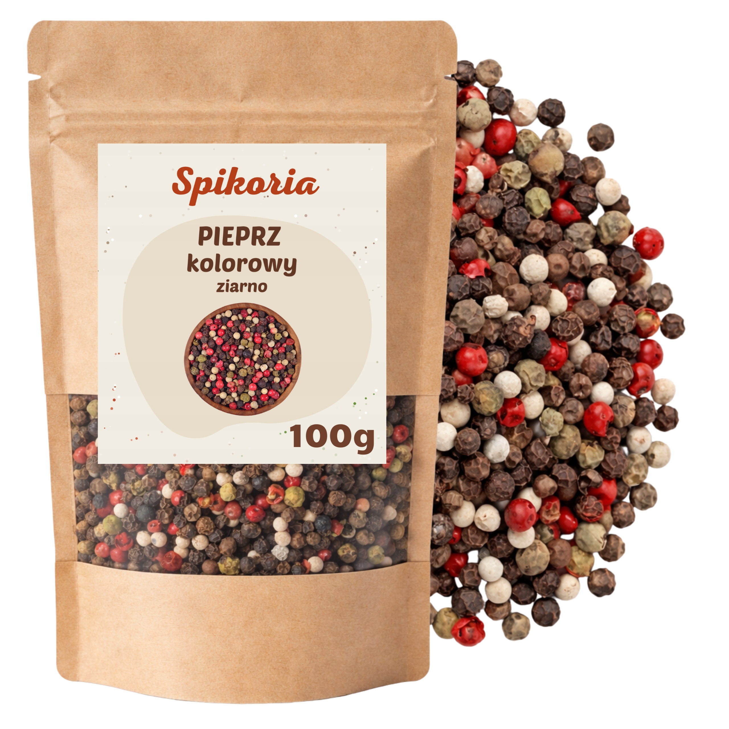 PIEPRZ KOLOROWY ZIARNISTY 100g Aromatyczny naturalny ziarno jakość Spikoria - obrazek 2