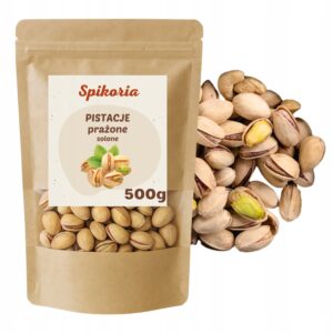 PISTACJE PRAŻONE SOLONE 500g DUŻE naturalne aromatyczne premium Spikoria