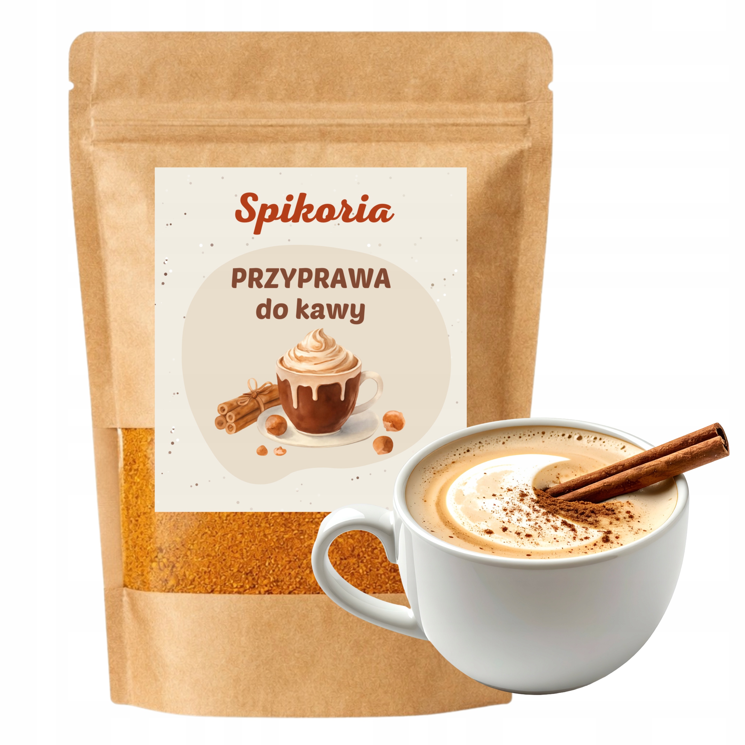 PRZYPRAWA DO KAWY cynamonowa 100g korzenna aromatyczna naturalne Spikoria - obrazek 2