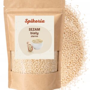 SEZAM BIAŁY ziarno 200g łuskany naturalny najwyższa jakość Spikoria