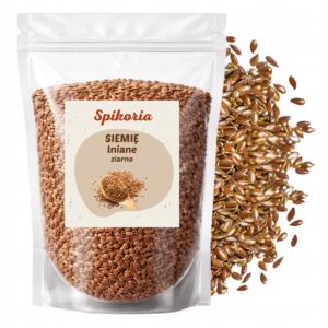 SIEMIĘ LNIANE BRĄZOWE naturalne 1kg len brązowy wysoka jakość Spikoria