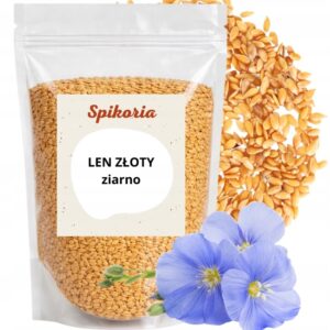 SIEMIĘ LNIANE ZŁOCISTE 1kg Nasiona Len złote jakość premium Spikoria