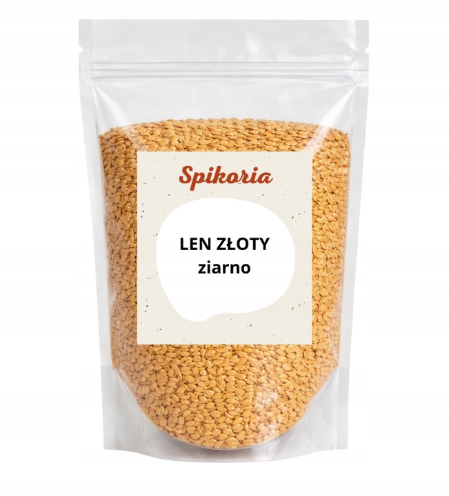 SIEMIĘ LNIANE ZŁOCISTE 1kg Nasiona Len złote jakość premium Spikoria