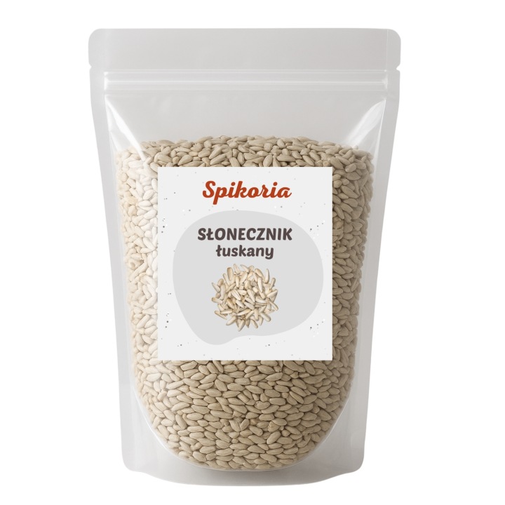 Słonecznik łuskany 1kg naturalny ziarno premium świeży Spikoria