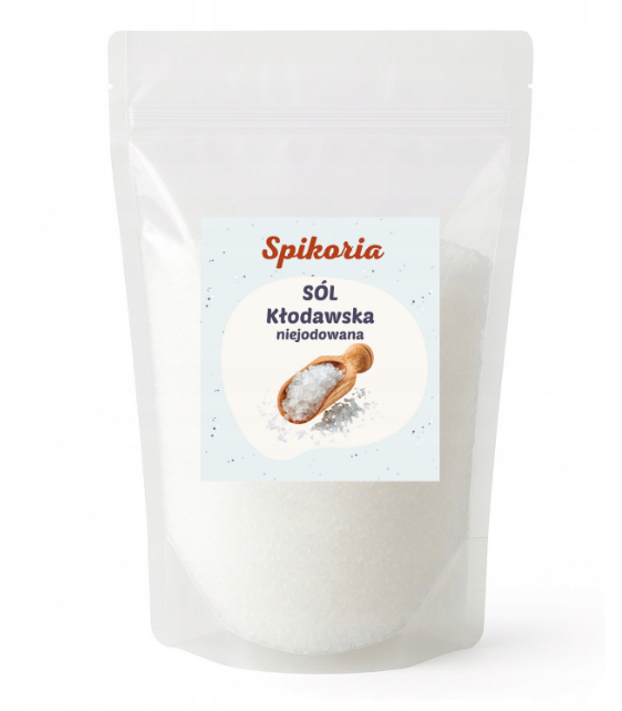 SÓL KŁODAWSKA NIEJODOWANA kamienna 1 kg spożywcza drobnoziarnista Spikoria