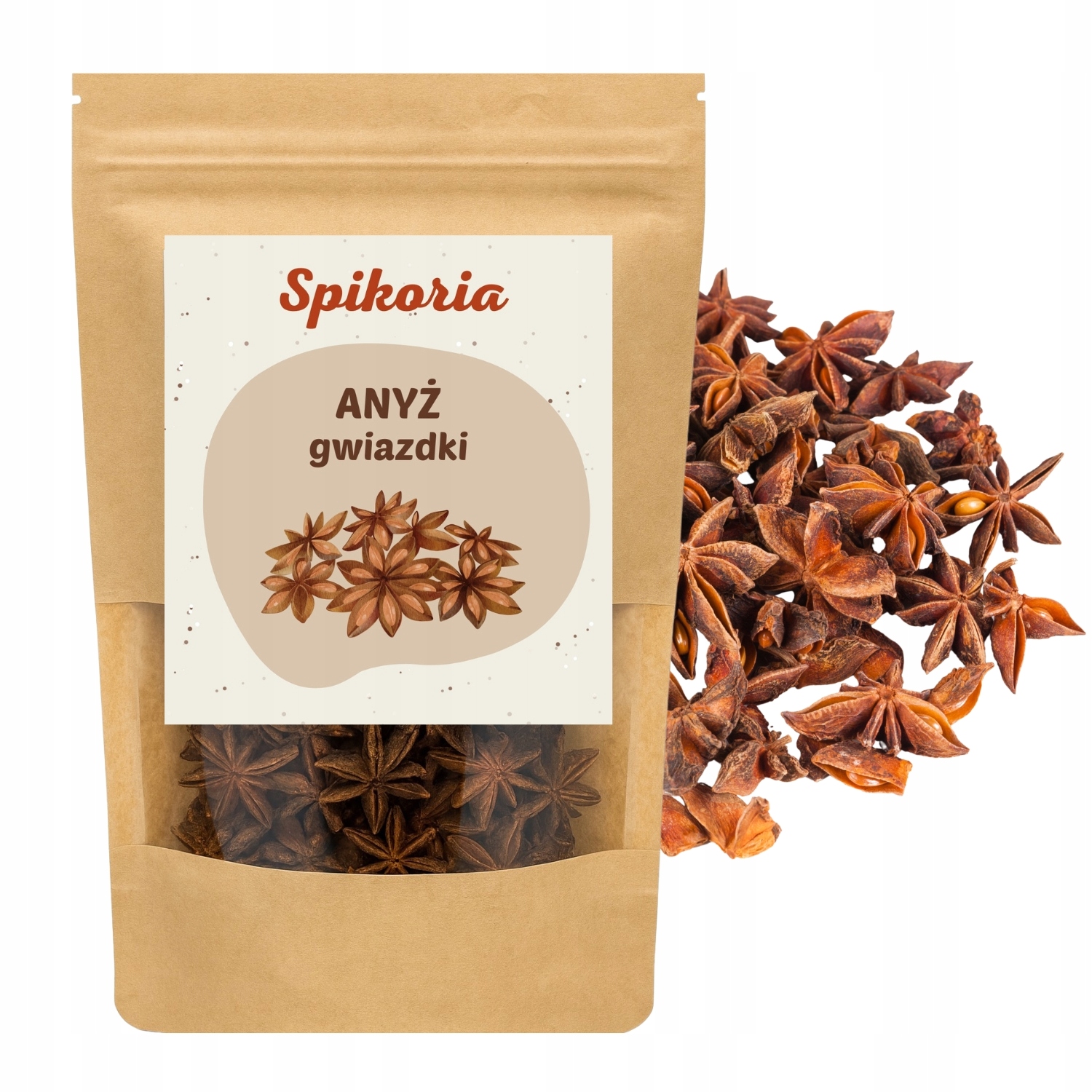 ANYŻ GWIAZDKI 200g Gwiaździsty cały aromatyczny do herbaty Spikoria - obrazek 3