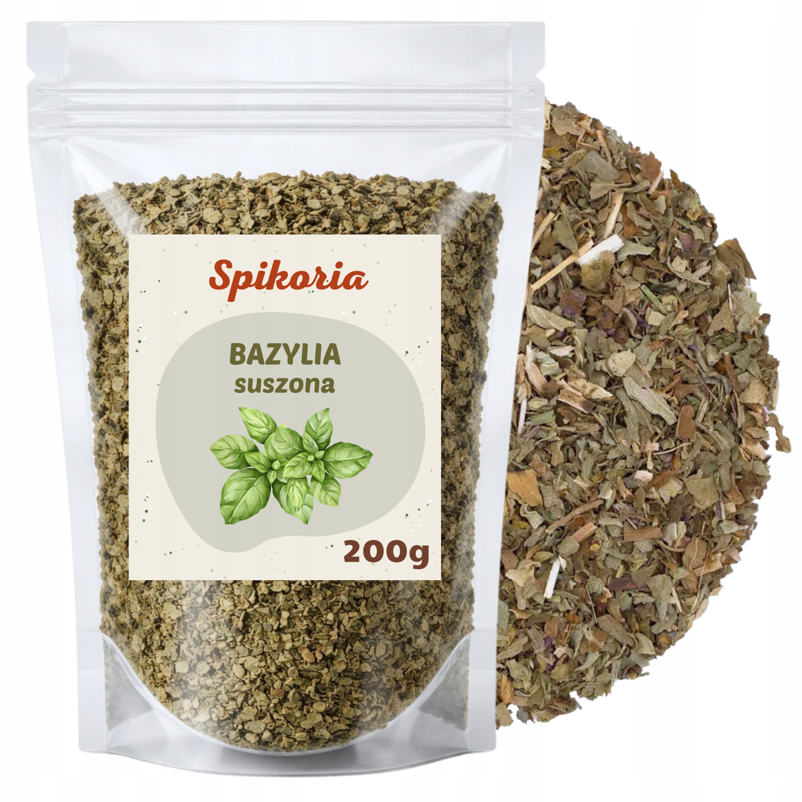 BAZYLIA 200g Suszona naturalna przyprawa aromatyczna premium Spikoria - obrazek 3