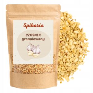 CZOSNEK GRANULOWANY grys 400g suszony naturalny aromatyczny Spikoria