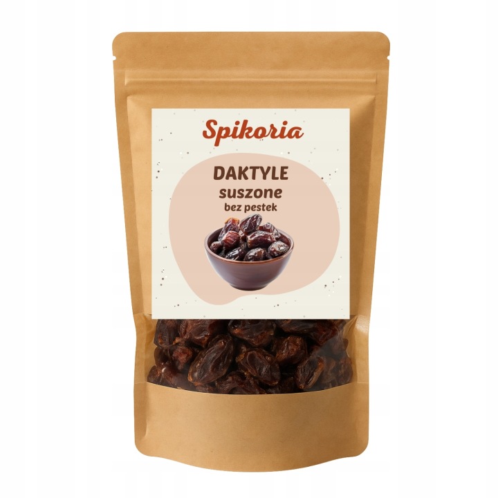 DAKTYLE SUSZONE BEZ PESTEK 500g naturalne miękkie świeże Spikoria