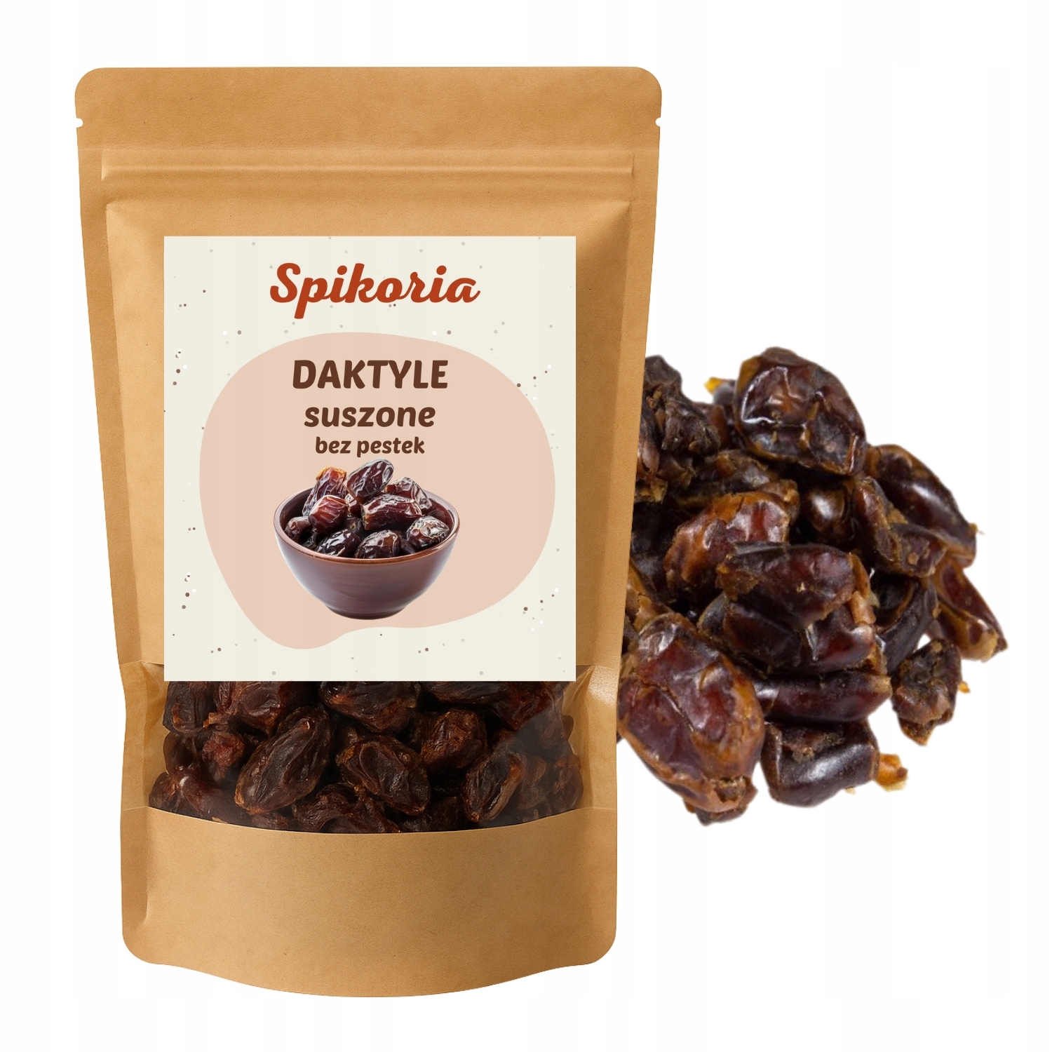 DAKTYLE SUSZONE BEZ PESTEK 500g naturalne miękkie świeże Spikoria - obrazek 3