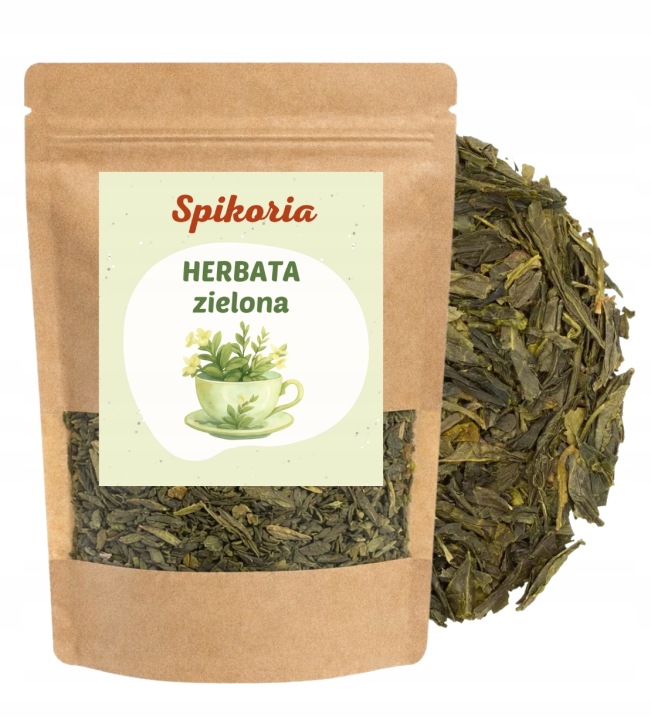 HERBATA ZIELONA SENCHA 400g Liściasta naturalna aromatyczna liść Spikoria - obrazek 3