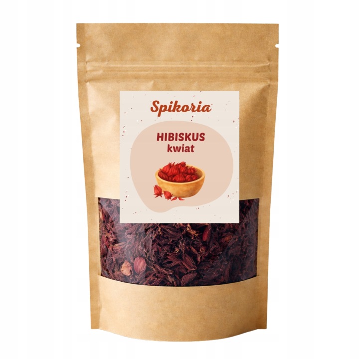 HIBISKUS SUSZONY 100g kwiat hibiskusa herbata napar premium Spikoria
