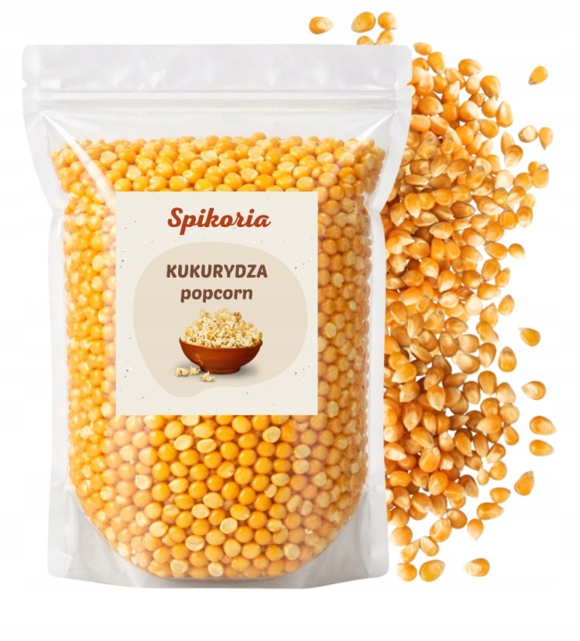 KUKURYDZA POPCORN 1kg Ziarno do prażenia bez soli naturalna jakość Spikoria - obrazek 3