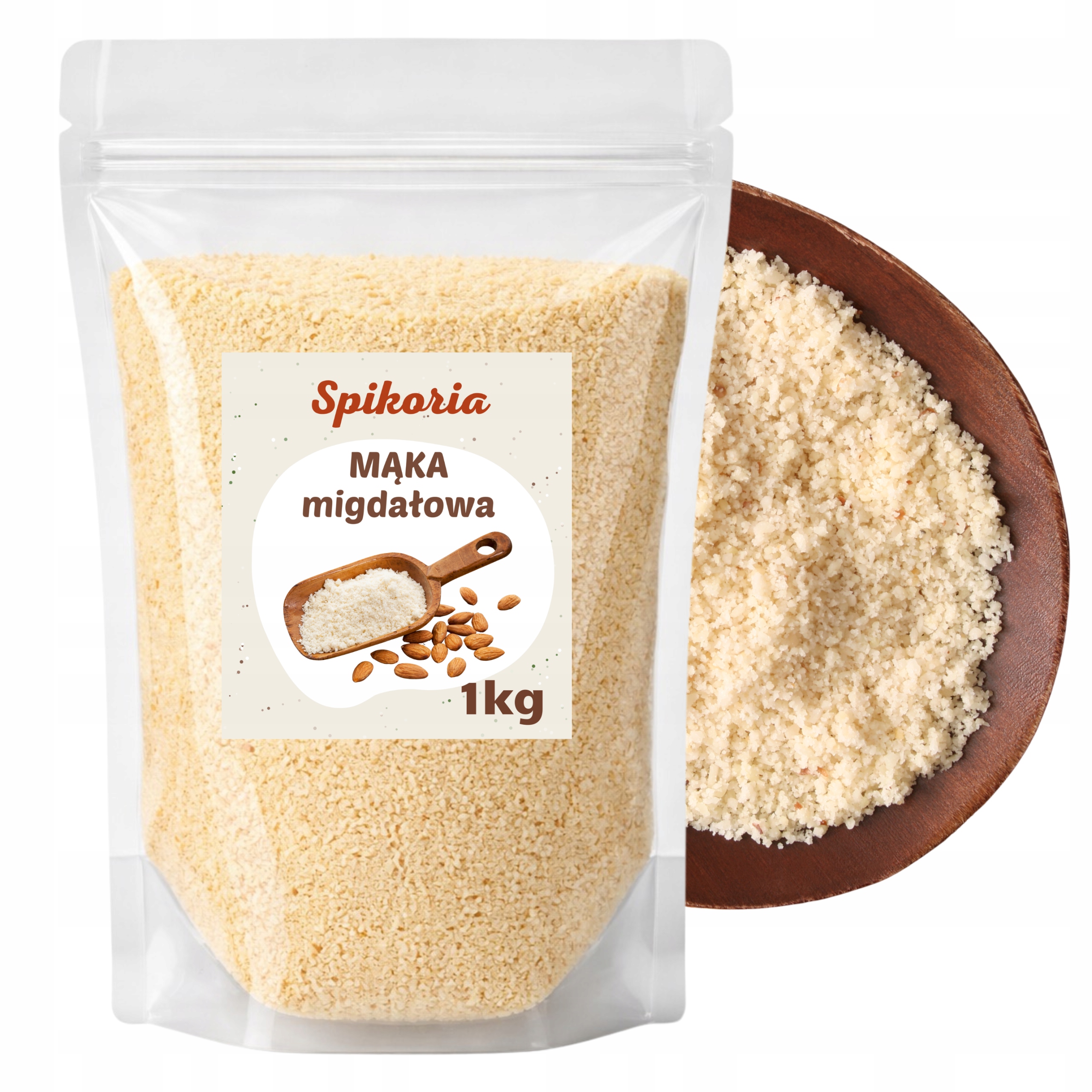 MĄKA MIGDAŁOWA BEZ SKÓRKI 1kg Mielone migdały naturalna dieta keto Spikoria - obrazek 3