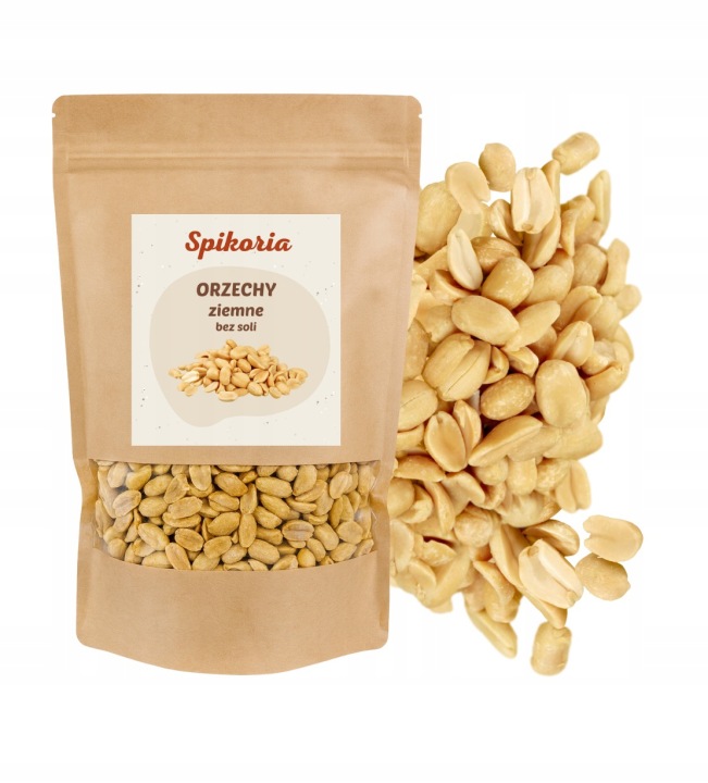 ORZESZKI ZIEMNE BEZ SOLI Orzechy Arachidowe 1kg bez soli Spikoria Premium