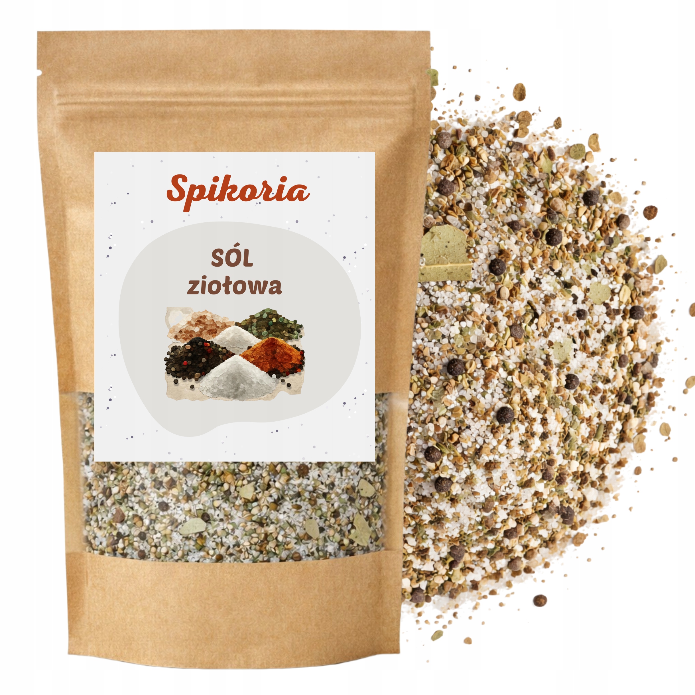 SÓL ZIOŁOWA 200g sól aromatyczna przyprawa mieszanka ziół Spikoria - obrazek 3