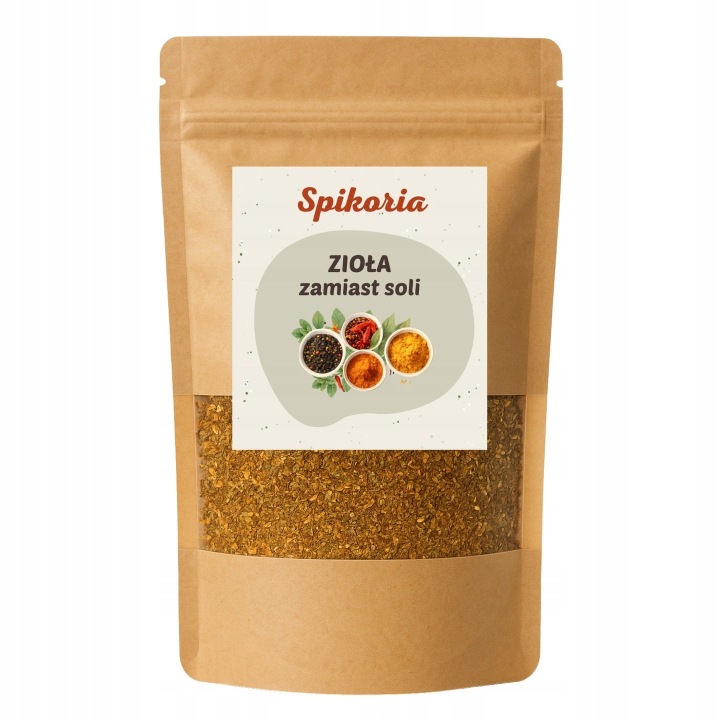 ZIOŁA ZAMIAST SOLI 400G Mieszanka przypraw zamiast soli premium Spikoria