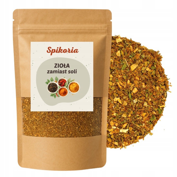 ZIOŁA ZAMIAST SOLI 400G Mieszanka przypraw zamiast soli premium Spikoria - obrazek 3
