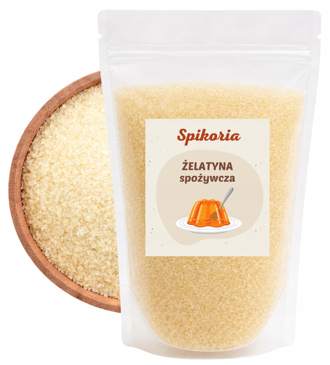 Żelatyna Spożywcza 1kg 180 Bloom naturalna do Galaretek Deserów Wypieków