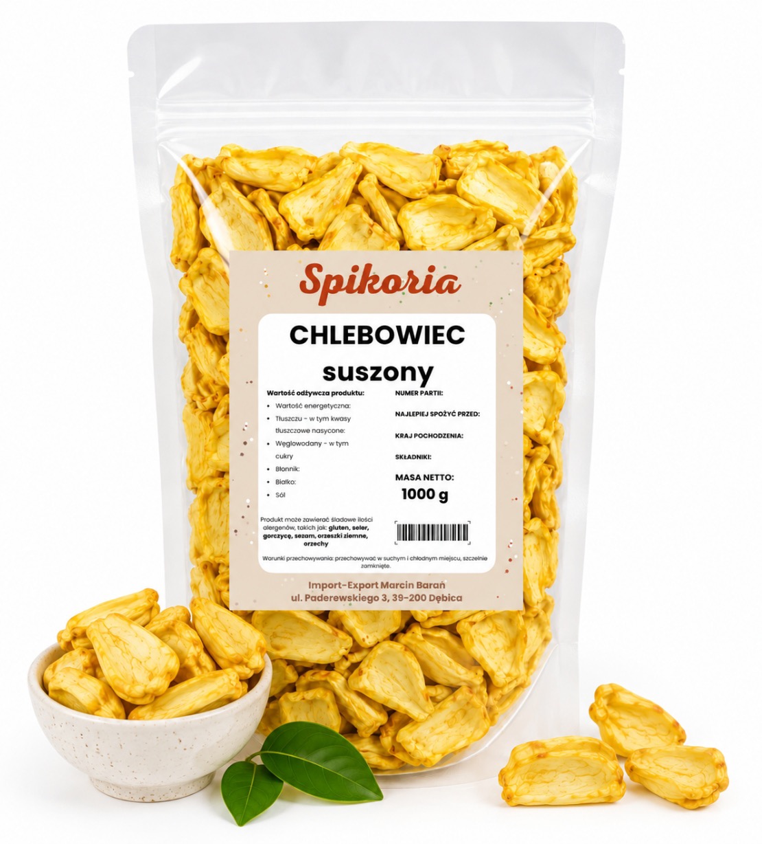 Chlebowiec Suszony 1 kg jackfruit Owoce Chlebowca Chrupiąca Przekąska
