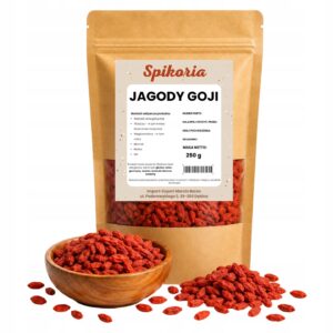 Jagody Goji Suszone 250 g Naturalne Całe Owoce Do Musli i Owsianki jagurtów